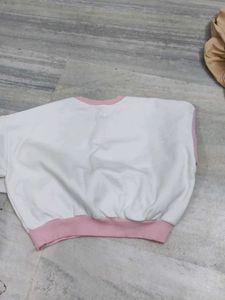 Cute Pink &amp; White 'Milk' Sweatshirt