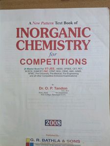 Inorganic chemistry For Competitions-Jee. Tandon