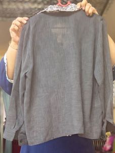 Lightweight Blazer Style-Shirt &amp; Attached Jacket