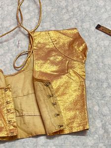 Golden Blouse | Saari Blowse