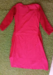 Red Cotton Kurta