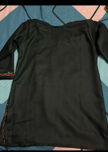 Embroidered Black Kurta