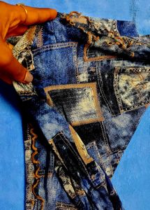 Patchwork Print Long Sleeve Top