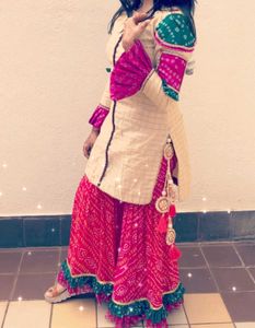 Heavy Bandhani Gharara Kurta Set