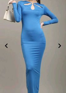 Chic Blue Cutout Top