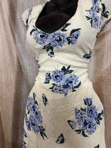Floral Print Dress asymmetrical