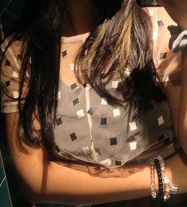 Shein Inspired Mesh Printed Top