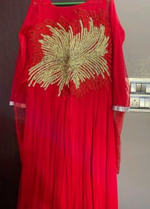 Red Anarkali Suit For Women