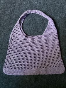 Crochet Lavender Handbag