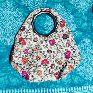 Embroidered Floral Handbag