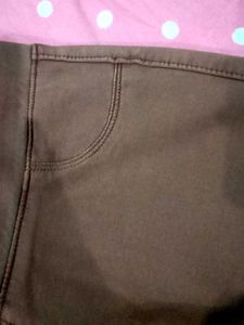 Brown Slim Fit Pants/Jeggings