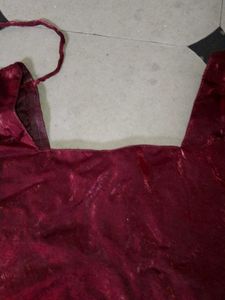 Elegant Maroon Velvet Dress