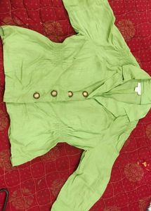 Green Button-Up Blazer