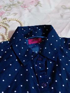 Polka Dot Peplum Top