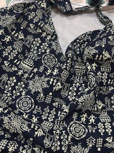 Printed Dress with Tie Straps