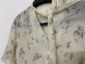 Sheer Floral Blouse – Korean Soft Girl Aesthetic
