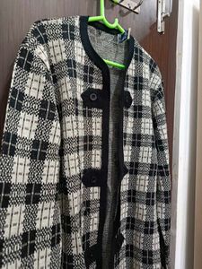 Vintage Plaid Knit Cardigan