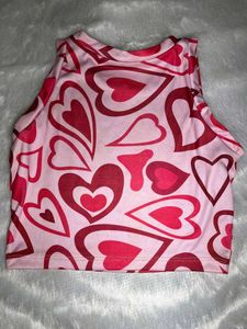 Pink Heart Tank Top