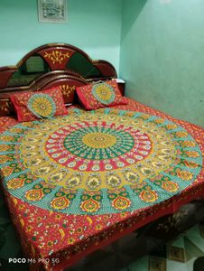 Jaipuri Bed Sheet With Pillow Cover