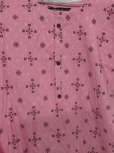 Pink Printed Kurta