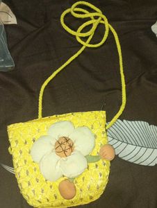 Cute Yellow Floral Pouch