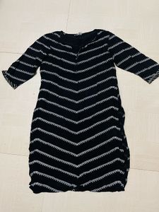 Black &amp; White Print Kurti
