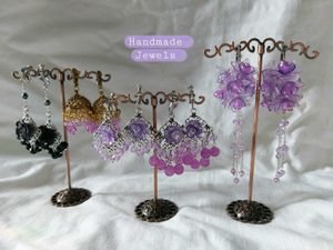 Purple/Black Theme Handmade Earrings