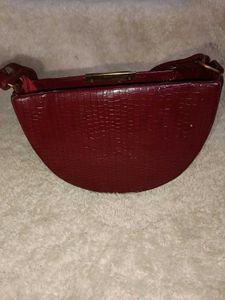 Maroon Half-Moon Bag