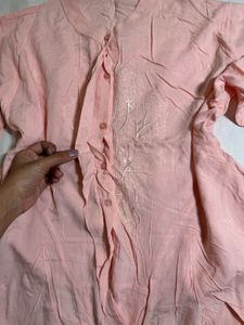 Peach Bell Sleeve Top