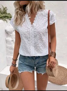 White Lace Eyelet Top