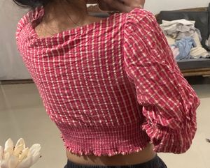Checkered Crop Top