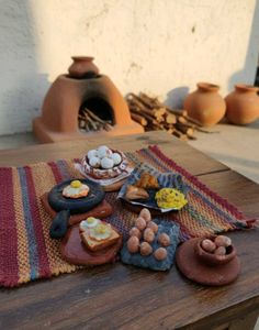 Miniature Clay Food Set