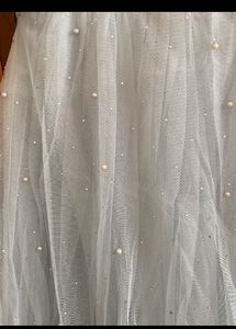 Sea Green Dress With Stones