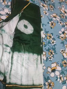 Elegant Green Saree (Set Of 2)