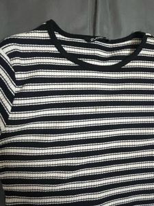 Striped Ribbed Crop Top