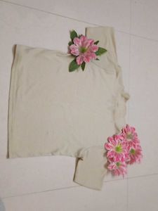 Beige Women's Top