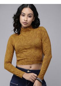 Stylish Mustard Crop Top