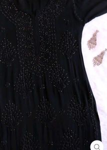 PURE GEORGETTE CHIKANKARI WITH MUKAISH WORK