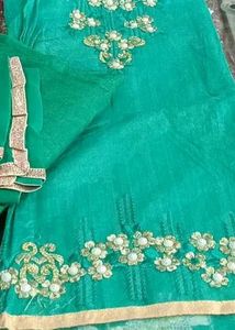 Embroidered Green Salwar Kameez