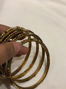 Set of 4 Colorful Enamel Bangles