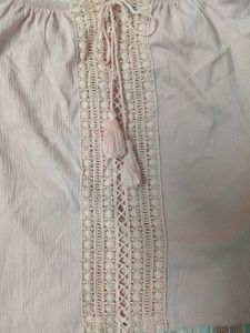 Cute Pink Off-Shoulder Top