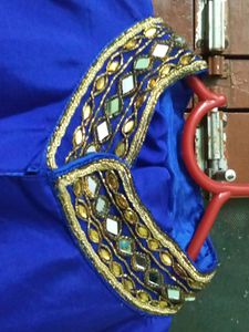 Girls Gorgeous Ink Blue Lehenga Dress With Long Top Padded Chest, Will Fit 12-13yr Girl Child