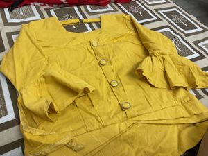 Yellow Button Work Top