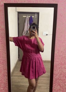 Pink Fit &amp; Flare Mini Dress