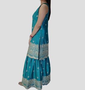 Embroidered Sharara Salwar Suit