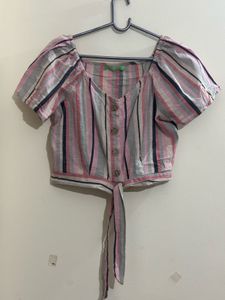 Striped co-ords Crop Top and trouser