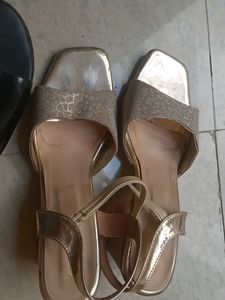 Golden+black Heels