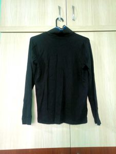 Black Long Sleeve Shirt - Blue Trim