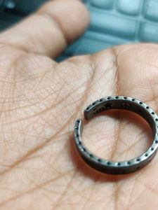 92.5 Silver Ring With Carvings In Black Polish