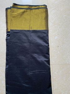 🖤New Unused Elegant Black &amp; Gold Saree🖤